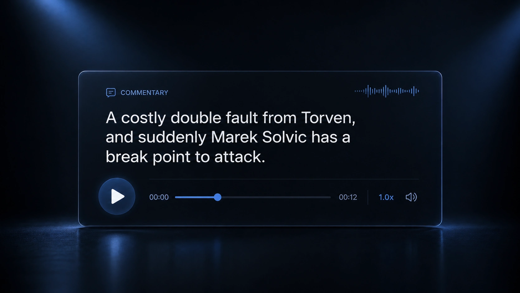 The Hearquence Commentary workspace showing generated commentary lines.